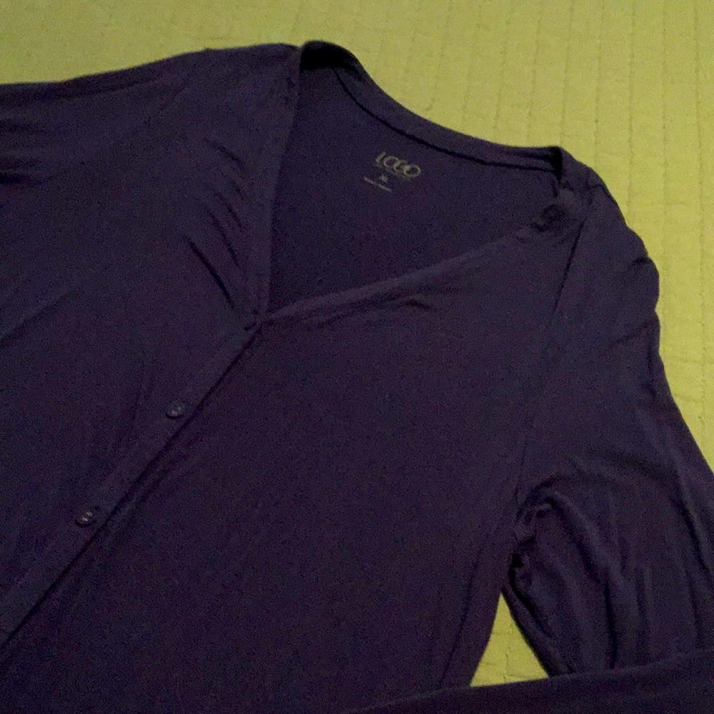 Logo dark blue lightweight cardigan